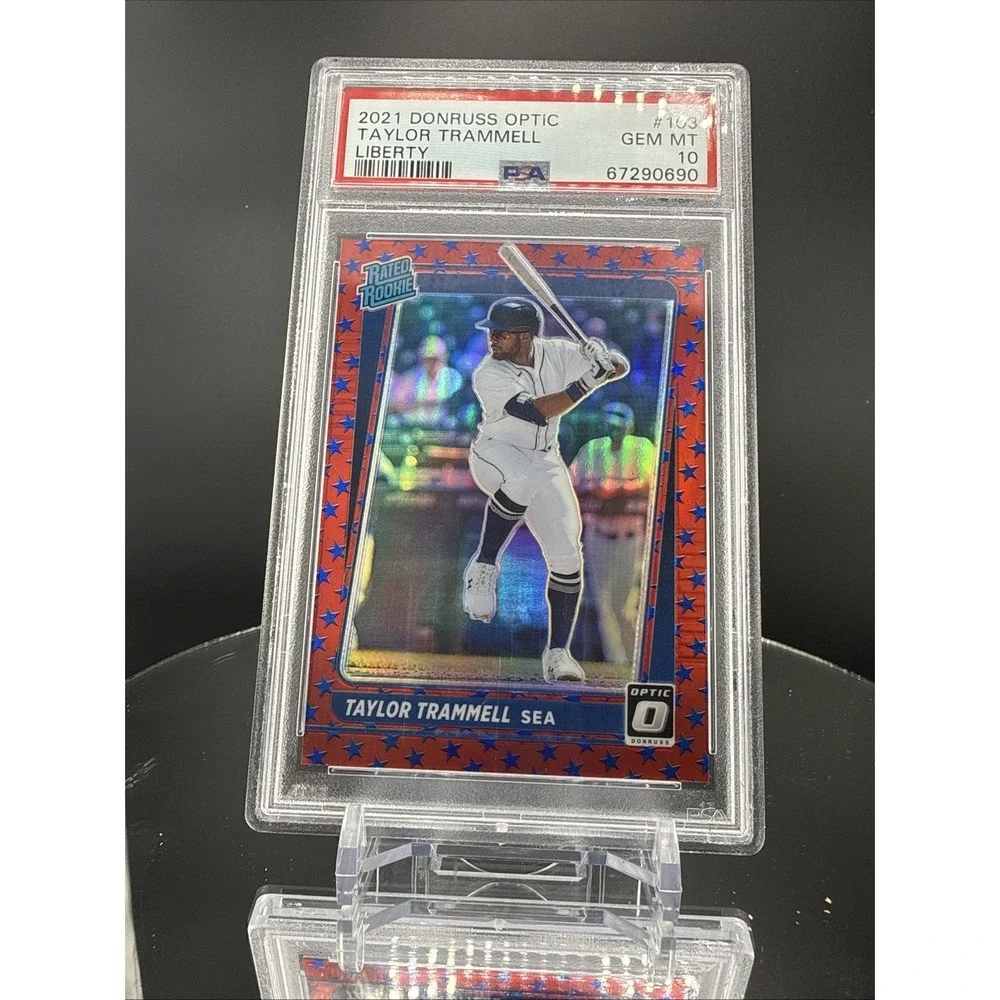 2021 Donruss Optic Liberty - Taylor Trammell #103 - SSP /45 PSA 10 Mariners